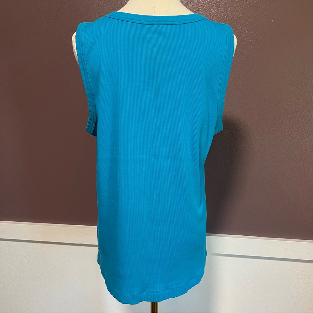Chico’s Lighter Blue Ribbed Tank - Picture 2 of 7